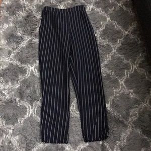NAVY PINSTRIPE PANTS